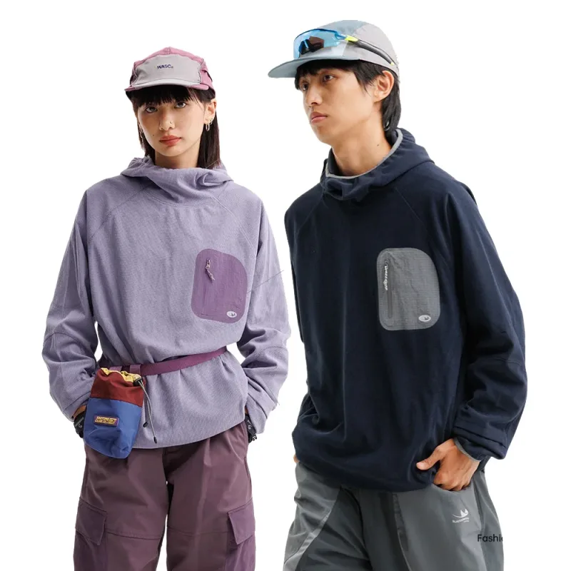Outdoor Sport Hoodies Men Women Lightweight Fleece Long Sleeve Breathable Pullovers Hooded Sweatshirt Unisex Track T Shirts Tops — image 9