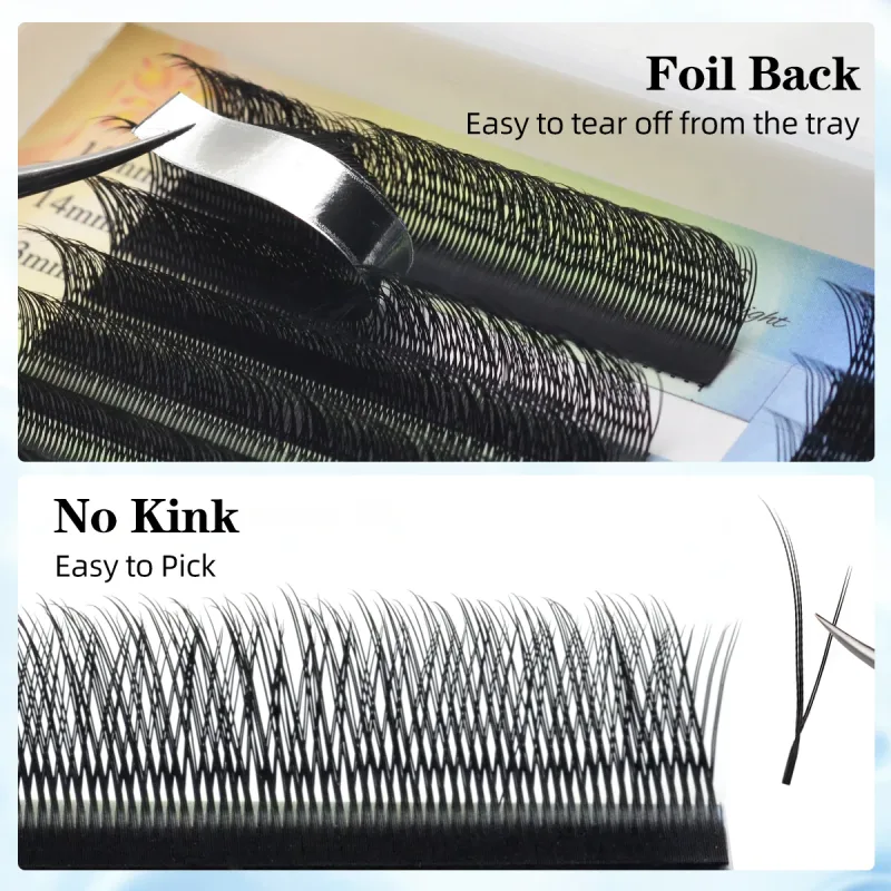 Lashonly Fox YY Faux Mink Eyelash Extensions 16 Lines Soft Natural Premium Flat Root Mesh Net Cross Flying YY Lashes for Fox Eye