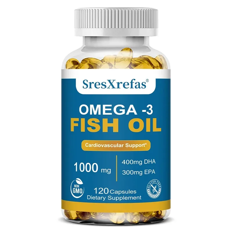 Fish Oil 1000 Mg | Omega 3 + EPA & DHA | Brain Heart Joints Skin and Immune Support | 120 Count Non-GMO Softgels Supplements — image 9