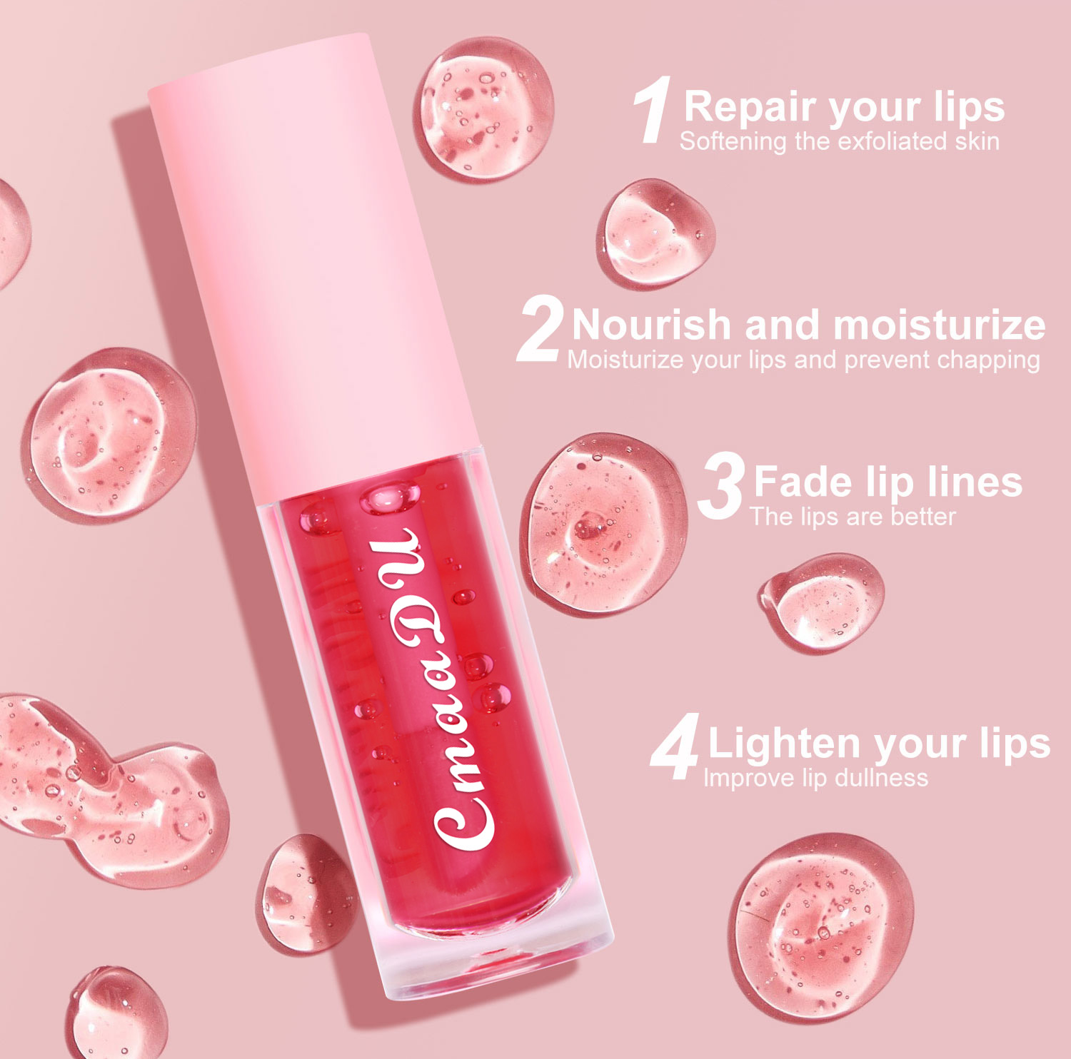 6 brilho labial que muda de cor, aroma frutado, hidratante e de longa duração, hidratação suave, tonalidade labial ativada por temperatura
