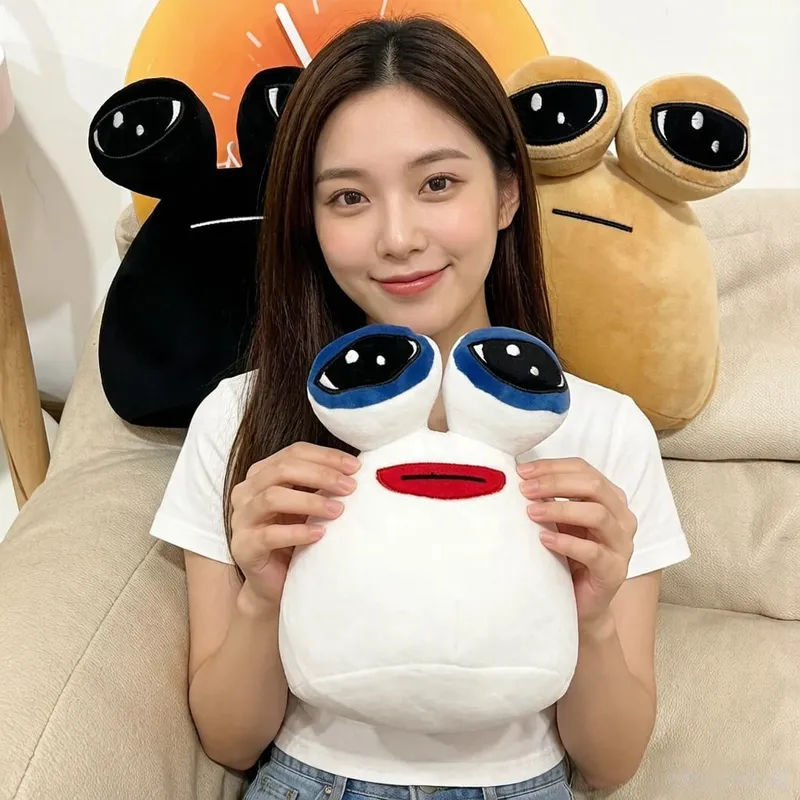 12/22cm Big Eyes E.T. Plush Pillow Stuffed POU Plush Toy Kawaii Cartoon Figure Man Gift — image 2