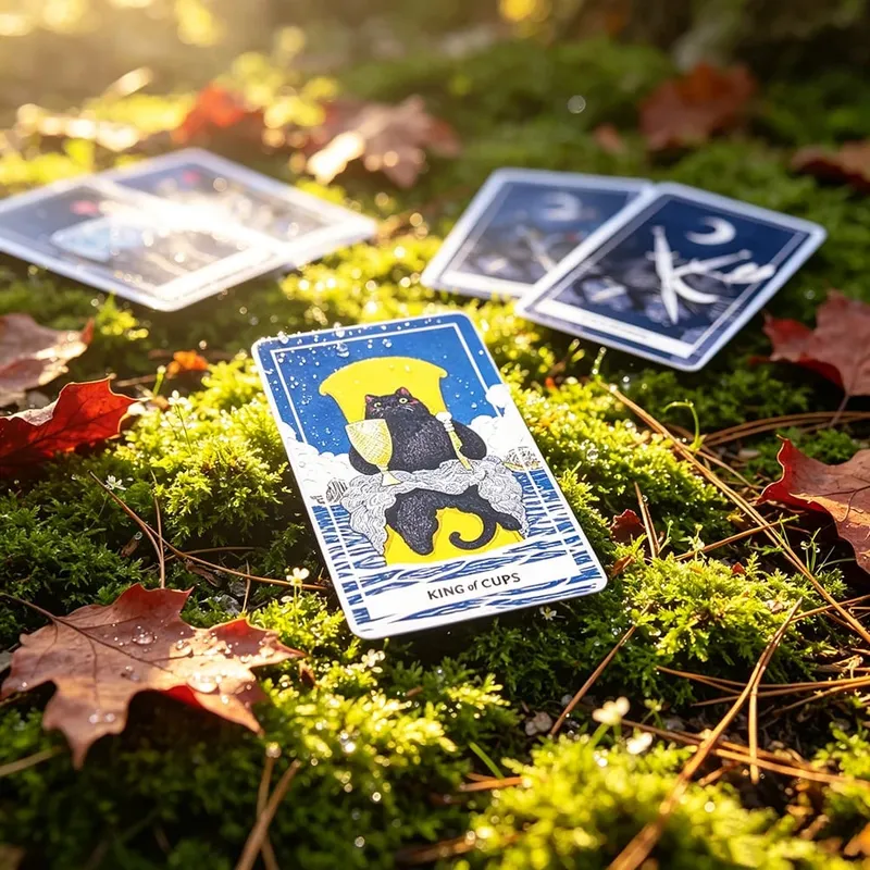 Coco Black Cat Tarot Deck 78 Cute Black Cat Tarot Cards Fortune Telling Divination Card Game for Beginners Cat Lovers — image 5
