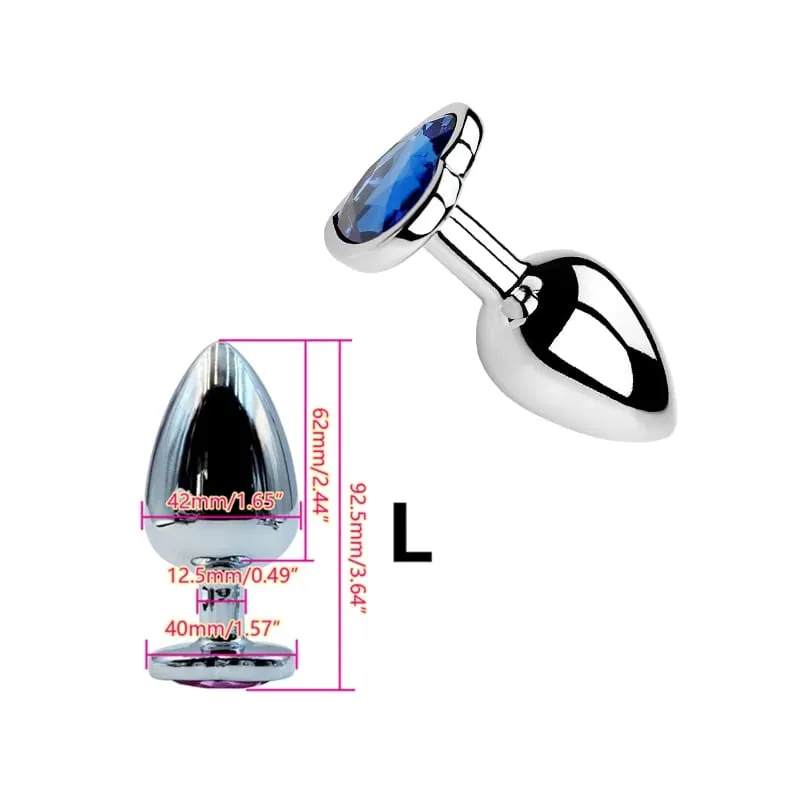 Heart Shaped Metal Anal Plug Butt Plug 6 Colors S/M/L Sizes Unisex Adult Sex Toys for Men Women Anal Massager Pleasure Toy