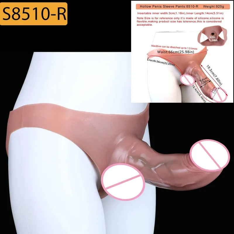 Strap-On Lifelike Penis Cover насадка на член Large Hollow DildoPants Intimate Adult Sex Toy for Couples Sex — image 33
