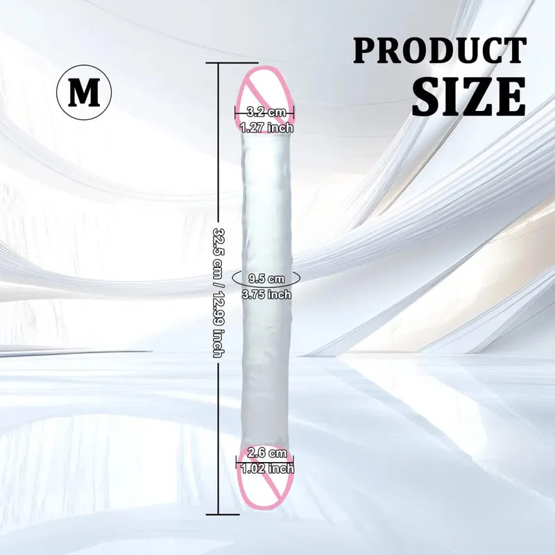 Long Double Ended Dildo Lesbian Tools Realistic Penis Female Masturbator Fake Dick Vaginal Anal Adult Sex Toys For Women Men — image 8