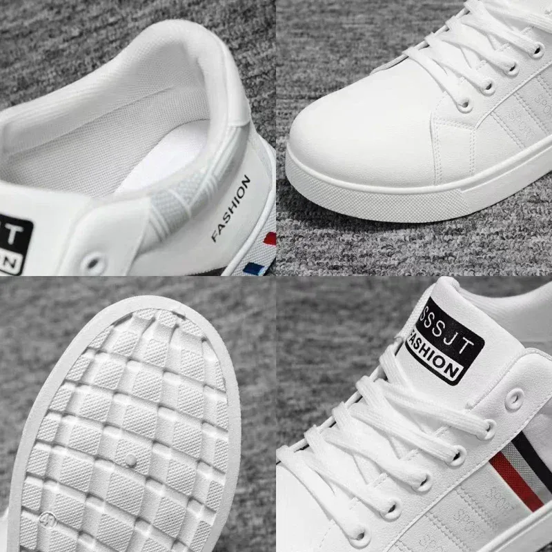 Fashion Men White Sneakers Shoes New Men's Shoes Vulcanized Shoes for Men Non-Slip Wear-resistant Sneakers Men Tenis Para Hombre — image 3