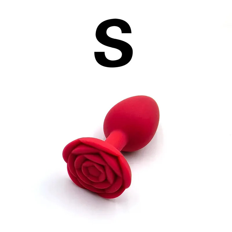 Soft Silicone Rose Flower Anal Plug Beginner To Expert 3 Sizes Butt Plug Anus Trainer Dildos Adule Sex Toys For Couple Women Men
