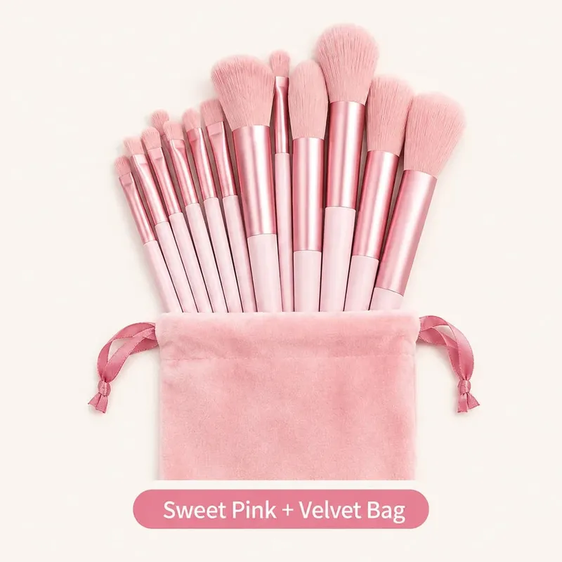 13Pcs Makeup Brush Set Soft Face & Eye Makeup Brushes for Foundation Powder Blush Concealer & Eyeshadow