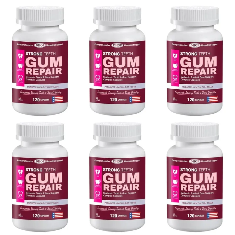 Las cápsulas para dientes fuertes apoyan el esmalte dental y la salud del tejido de las encías con vitamina C, vitamina D3, K2, calcio y zinc, 120 cápsulas — image 12