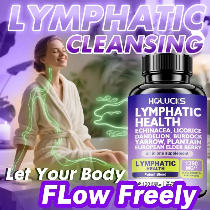Lymphatic Capsules 1300mg Supplement Support Aids Lipedema Hormone Balance Natural Detox for Clear Skin & Vitality — image 6