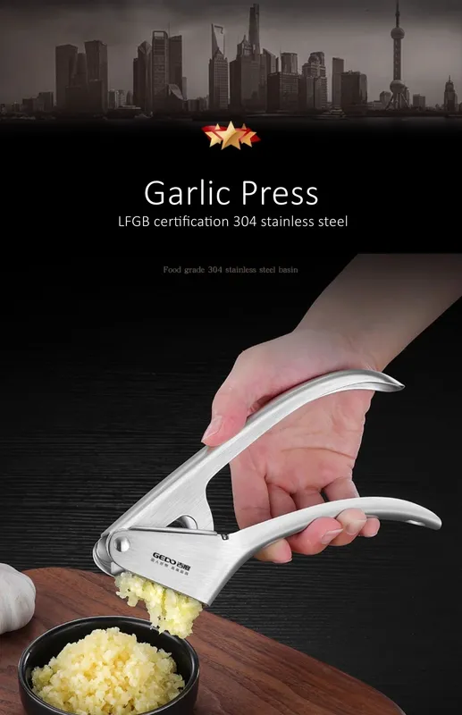 Crane-beak Shape Press Ultra Thick 304 Stainless Steel Wasabi Crusher 19.2cm Ergonomic Handle Kitchen Paste and Juice Maker — image 7