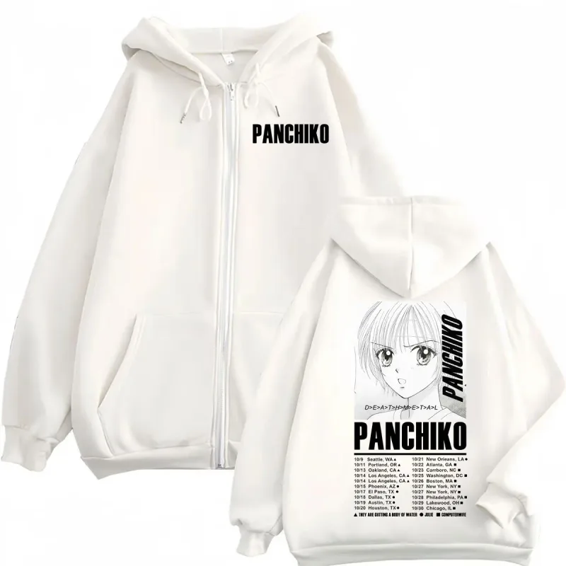 Panchiko DEATHMETAL Album Poster Print Zipper Hoodie Fashion Rock Zip Up Hooded Sweatshirts Men Women Casual Oversized Pullovers — image 4