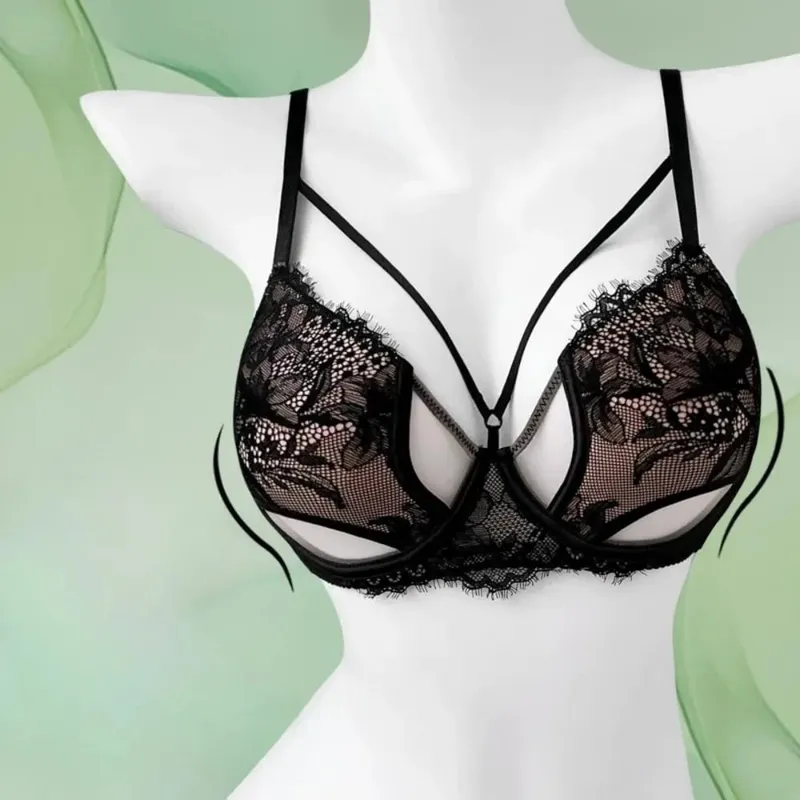 1. BANERDANNI Sexy Pure Desire Bra Set Big Bust Minimizer Push Up Side Support Anti Sagging Anti‑widening Lingerie Hot Sale Best — image 4