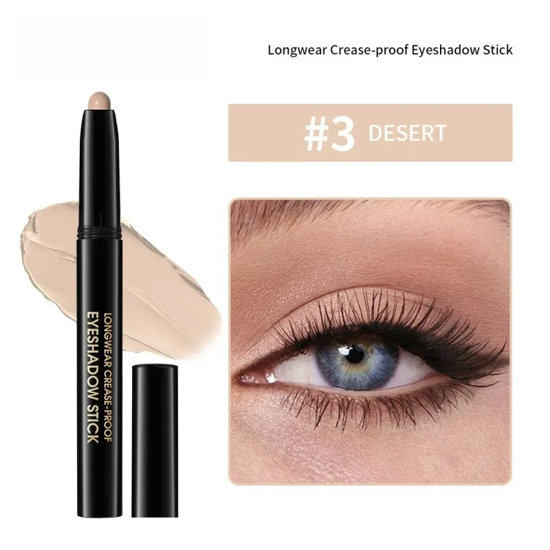 6 Colors Eyeshadow Pencil Stick Shimmer And Matte Waterproof Metallic Glitter Eye Shadow Highlighter Pencil Eyeshadow Cosmetics