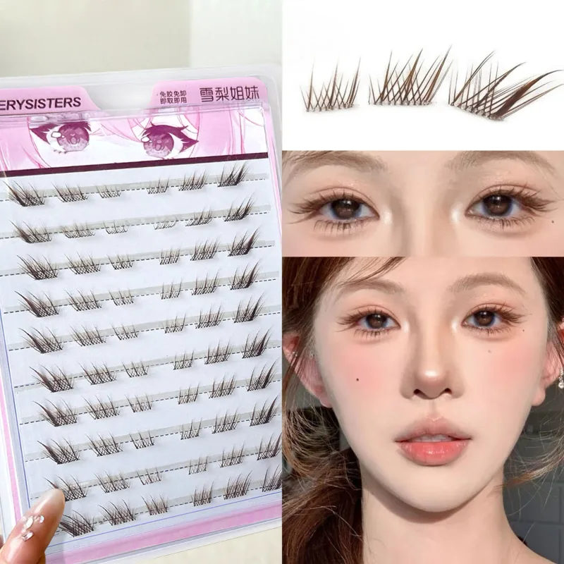 10rows Foxes Style Anime False Eyelashes Natural Curling 8-13mm Spiky Cluster Segmented Eyelash Extensions For Beauty Eye Makeup — image 3