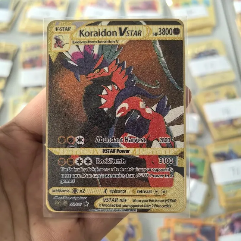 10000HP Charizard Vmax Pokemon การ์ดโลหะการ์ดภาษาอังกฤษ Arceus GX Vstar V Golden Limited เด็กของขวัญเกม Battle Collection การ์ด