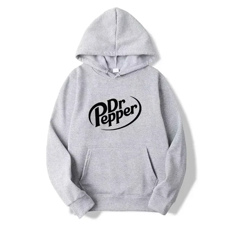 Dr Pepper Hoodie Soda Cola Vintage Beverage Retro Aesthetic Y2K Fashion Black Oversized Casual Sport Sweatshirts