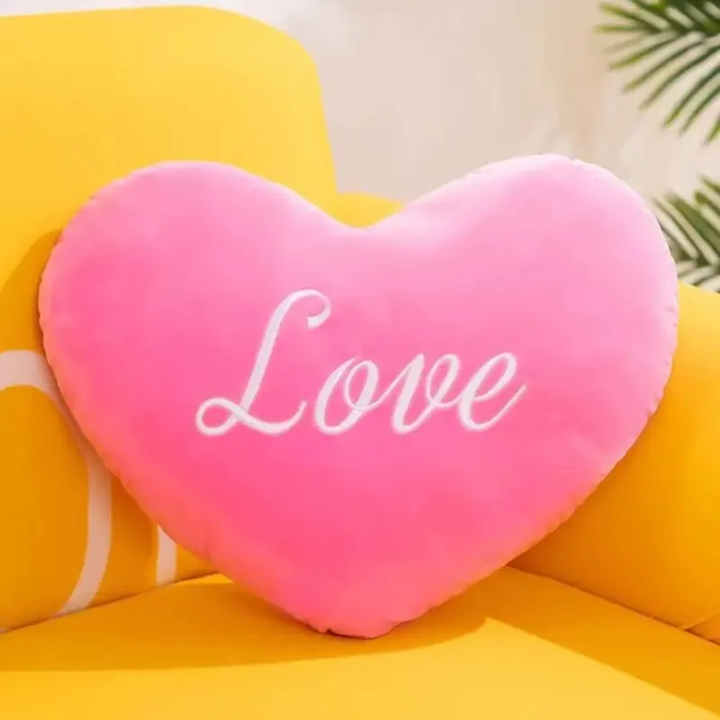 New Heart Shape Heart Plush Pillow Pink Color Valentines gift Soft Pillow Red Color Stuffed Pillow for Birthday — image 8