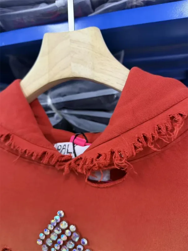 Autumn Winter New PH Hand-beading Print Vintage Washed High Street Casual Loose Cotton Versatile Hoodie Trendy Sports Top Men — image 8