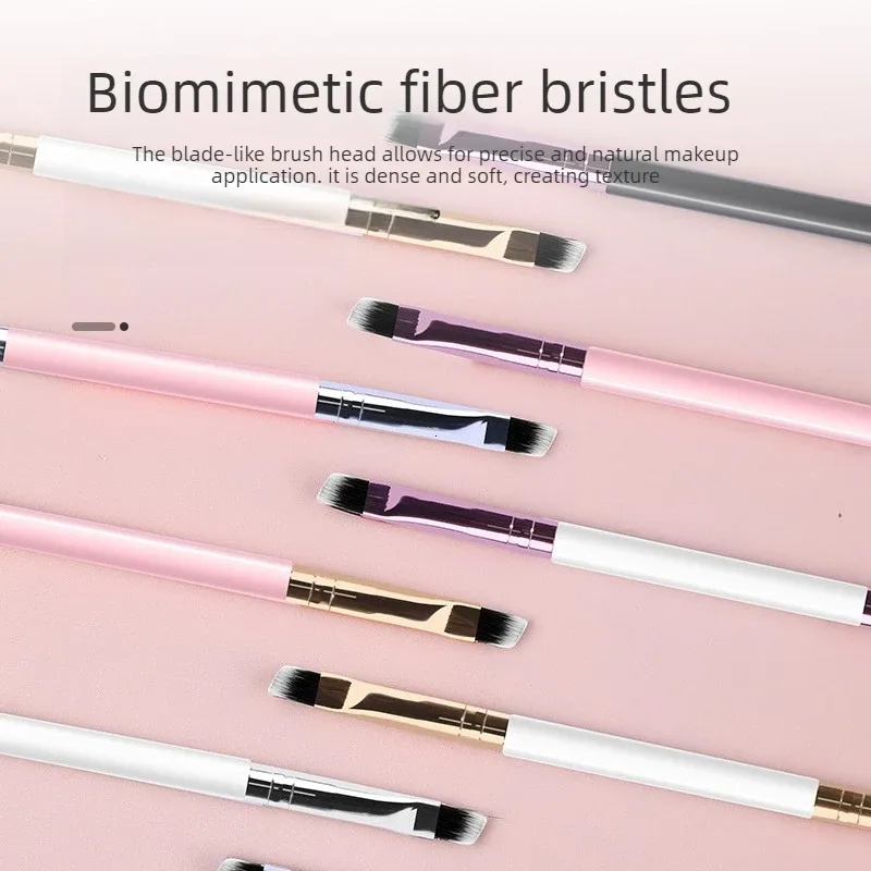 Soft Eyebrow Brush Eyelash Brush 2 in 1 Professional Contouring Eye Brow Eyeliner Makeup Brushes Eyes Blending Cosmetic Brushes — image 3