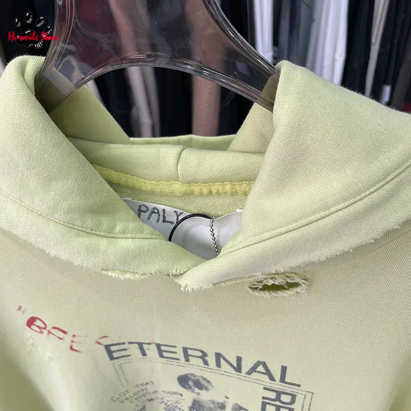 25FW Fashion Streetwear PALY Hoodies Men Woman Vintage Washed Do Old Print Damaged Hip Hop Loose Hooded Pullovers — image 6