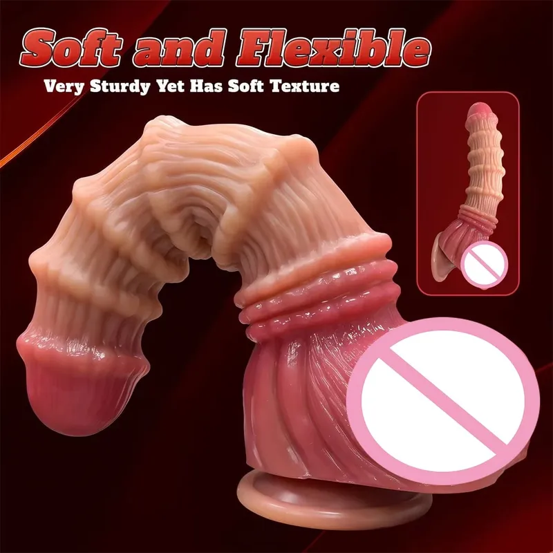 Knot Dildo Silicone Penis G-spot Stimulation Monster Dildo Anal Plug for Women Dragon Dildos Prostate Massager Female Sex Toys — image 2