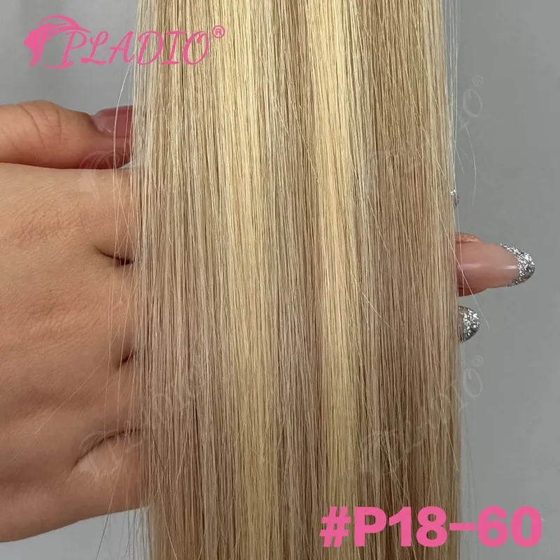 Tape in Hair Extensions Human Hair Color P18-60 14-22Inch 50g 20pcs Skin Weft Seamless Tape in Real Remy Straight Hair for Women — image 9