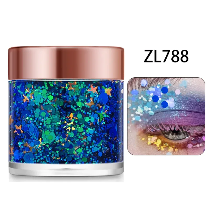Chameleon Glitter Gel Sequins for Eye & Body Hair Makeup Bright Pearl Sequins Shimmer Face Shiny Decorations DIY Art & Parties