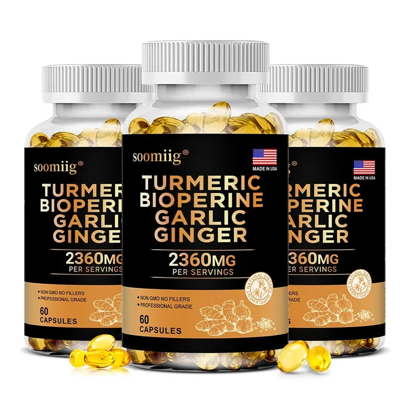 Turmeric Ginger Supplement with Garlic Curcumin Black Pepper Support Joint Health Promote Digestion and Boost Immune Health — image 11