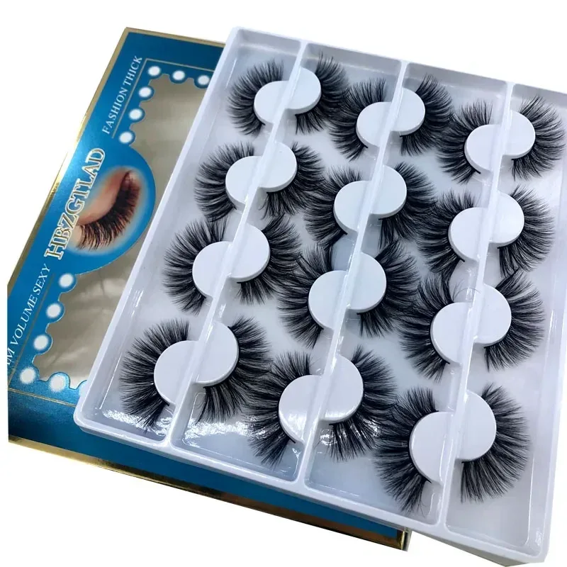 12 pairs of Multipack 3D mink false eyelashes handmade soft and fluffy natural eye makeup tool — image 11