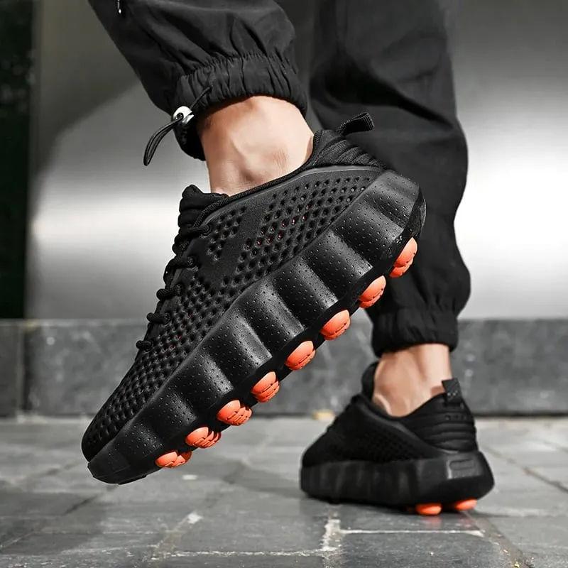 Men's Breathable Running Shoes Cushioned Non-slip Woman Casual Sneakers Massage Athletic Footwear for Outdoor Jogging Sports — image 7