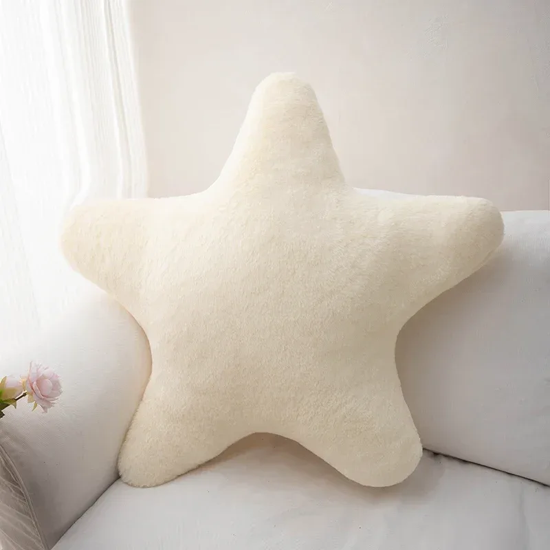 Zacht pluche stervormig kussen Decoratief schattig bedkussen voor kinderslaapkamer Woonkamer - Pluche sierkussen
