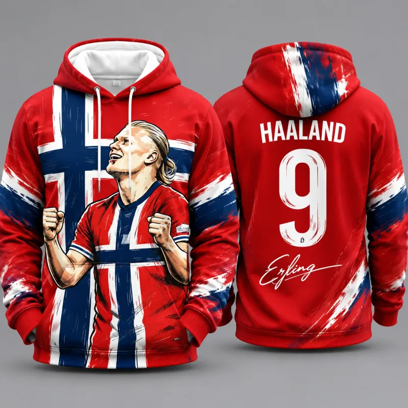 Norwegian Football Jersey 3D Print Men Sweatshirt Autumn/Winter Hoodies Y2k Hoodies for Men Men Clothing Streetwear Harajuku