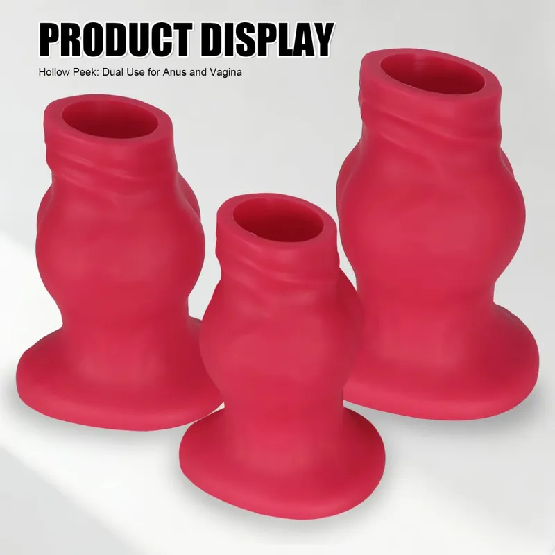 Hollow Huge Anal Butt Plug Adult Sex Toys Suction Cup Big Butt Plug For Male gay Big Anal Butt Plug Dilator Training Dialation