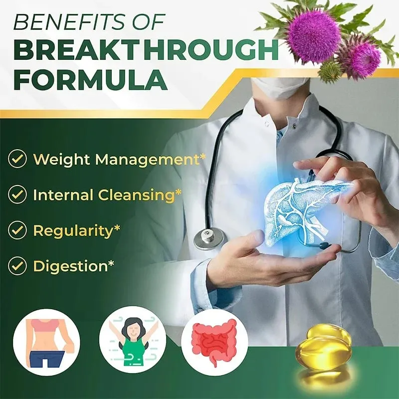 Extrait de chardon-Marie biologique, capsule de 1000 mg et pissenlit, pour une détox antioxydante, soutient la fonction de santé du foie, supplément à base de plantes — image 4