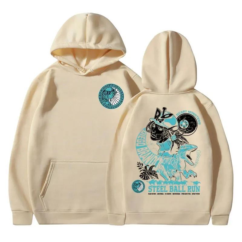 Anime Jojo Bizarre Adventure Hoodies STEEL BALL RUN Diego Brando Manga Graphic Sweatshirts Men's Long Sleeves Fleece Pullovers — image 12