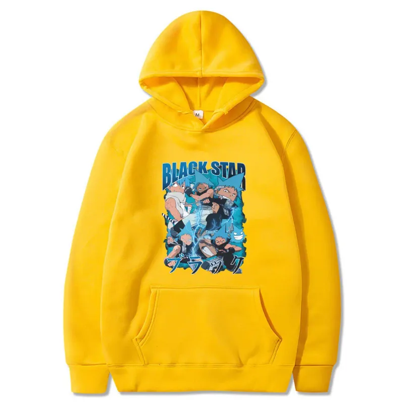 Anime Soul Eater Black Star Graphic Print Men Women Funny Clothes Fashion Oversized Hoodies Winter Casual Long Sleeve Streetwear — image 13