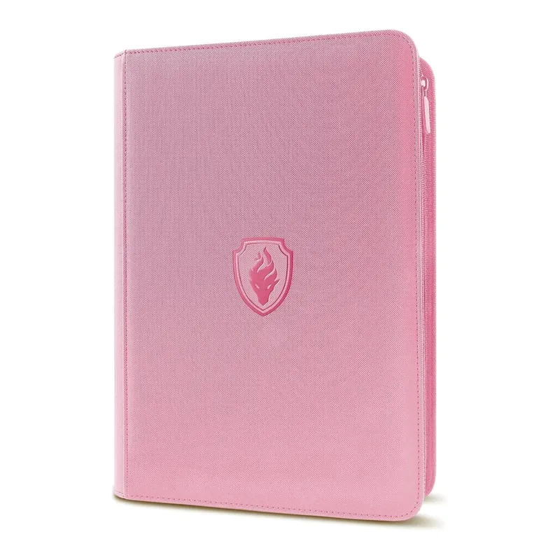 Pasta de cartão com zíper de 9 bolsos 360 porta-cartões de negociação livro premium capa pu pasta com zíper para cartões cartão de carregamento lateral durável — image 11
