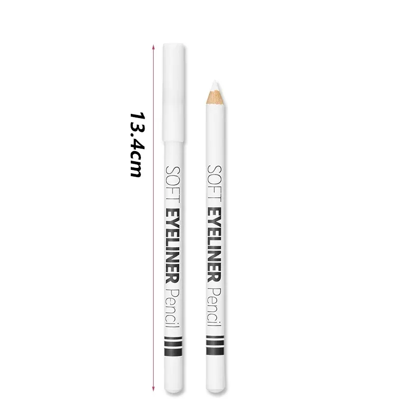 Waterproof White Eyeliner Pencil Smooth Easy Wear Long-Lasting Eye Brightener Fashion Makeup Tool for Smooth Application