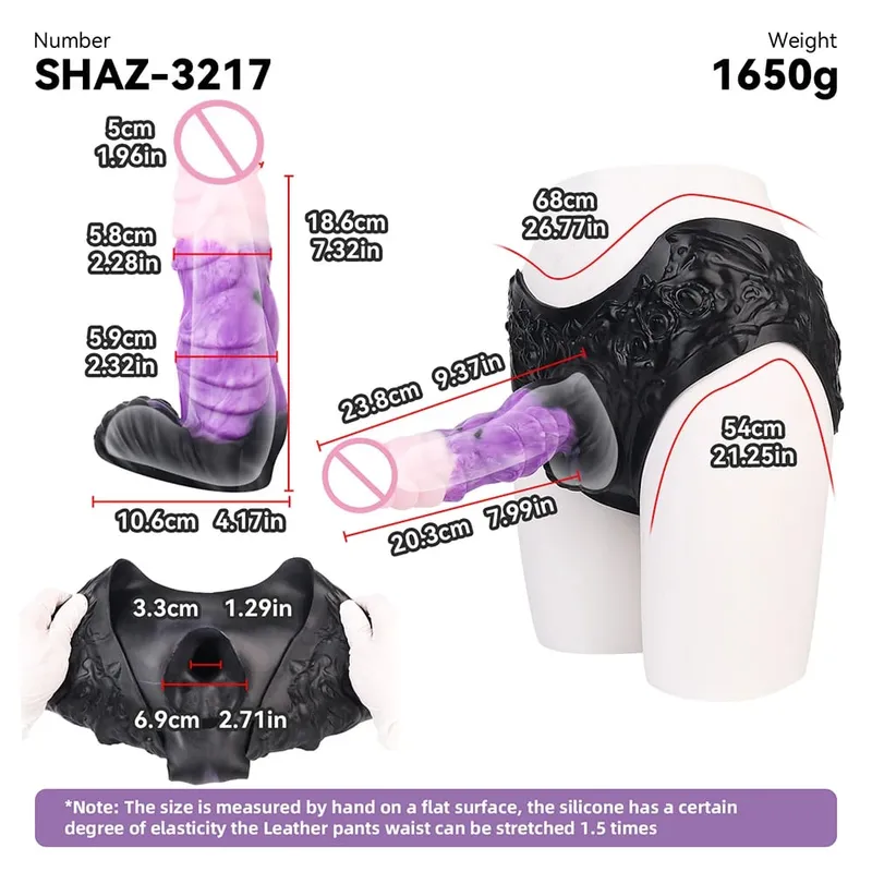 3D Horse Penis Shaped Wearable Cock Sleeve Gradient Color Skin-Friendly Liquid Silicone Adult Couple Intimate Sex Toys — image 13