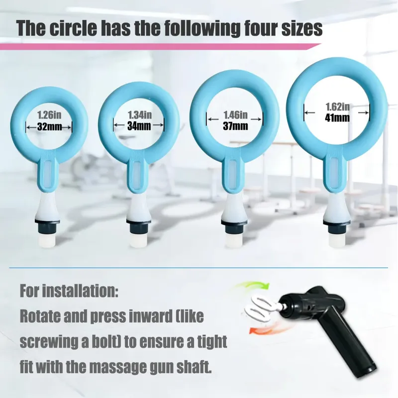(Fits 12-19mm Shaft) Massage Gun Head attachments - Fascia Gun Silicone Head Replaceable Fitness Accessories Men's sex toy — image 6