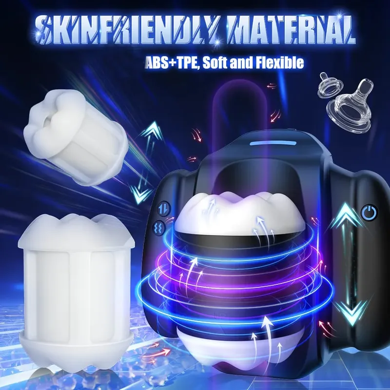 Automatic Telescopic Vibrating Male Handle Masturbator Cup Penile Stimulator Vaginal Pocket Pussy Adult Sex Machine for Men — image 4