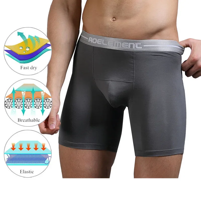 Large Size XL-7XL Men's Boxers Shorts Modal Underwear Man Breathable Pouch Panties Middle Long Leg Underpants Male Cueca Hombre — image 10
