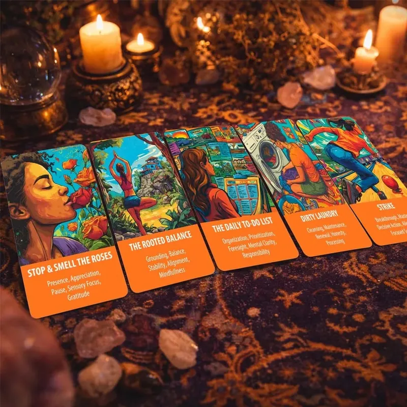 56 Cards The Daily Rhythms Oracle Deck 13x8 Cm Build Inner Connection Understanding Life Changes Card Game Spiritual Insight — image 4
