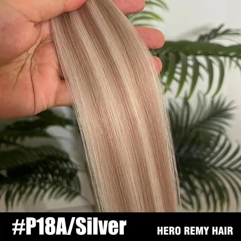 Hero Remy Hair Injected Tape in Hair Extensions Skin Weft Human Hair Hidden Seamless Invisible Adhesive Tape Hairpieces 2g/piece