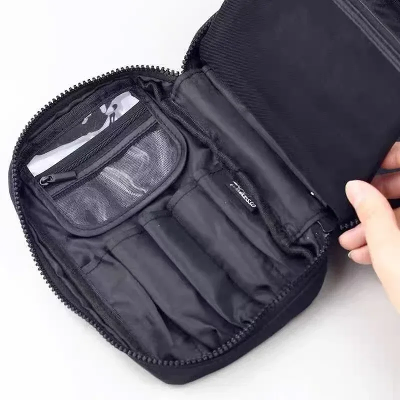 PA CARRIER COMBO POUCH Black & Silver Makeup Brushes and Cosmetics Storage Bag for Travel — image 4