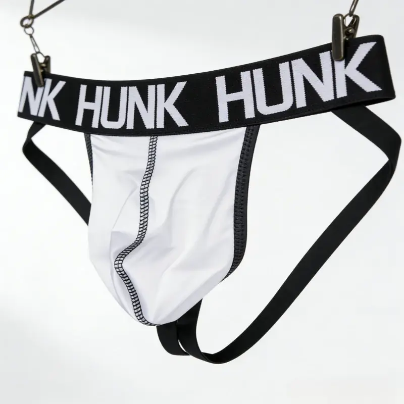Men's HUNK Athletic Jockstrap Performance Jock Thong Moisture-Wicking Breathable Low-Rise Training Underwear Backless G-String — image 3