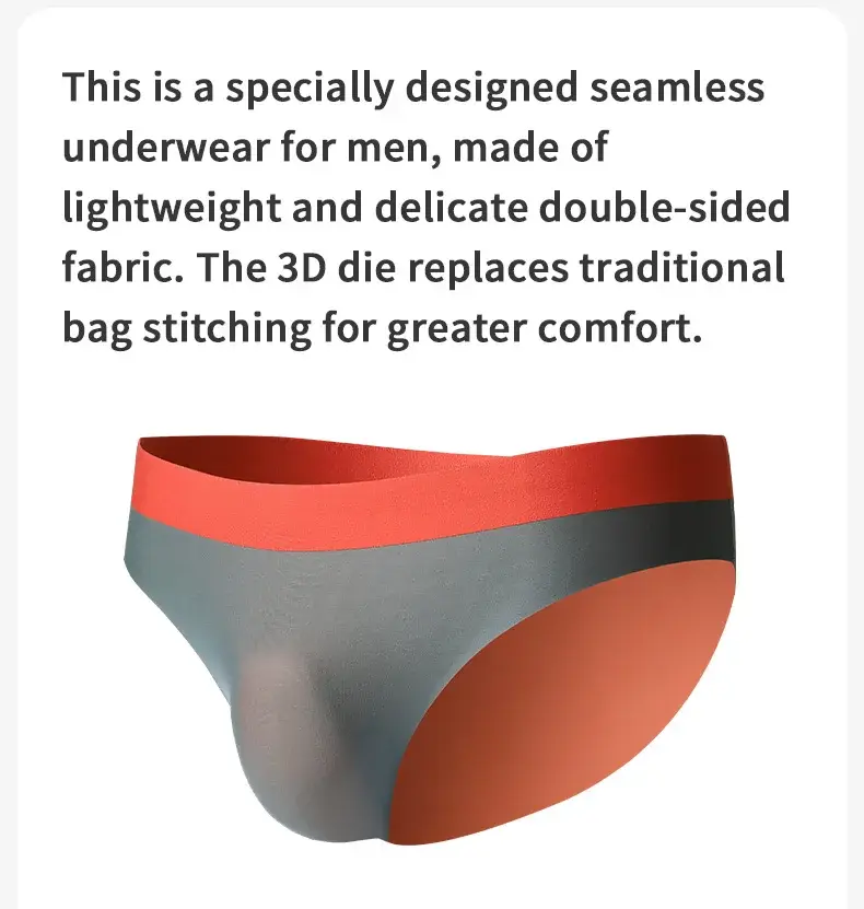 Men's ice silk seamless underwear 3D punch mold triangular underpants summer thin bottom pants Men's sports shorts — image 2