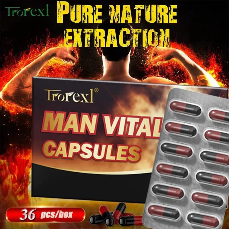 Epimedium Ginseng Capsules Booster for Men Enhance Energy & Endurance Muscle Growth Supplement Non-GMo — image 4