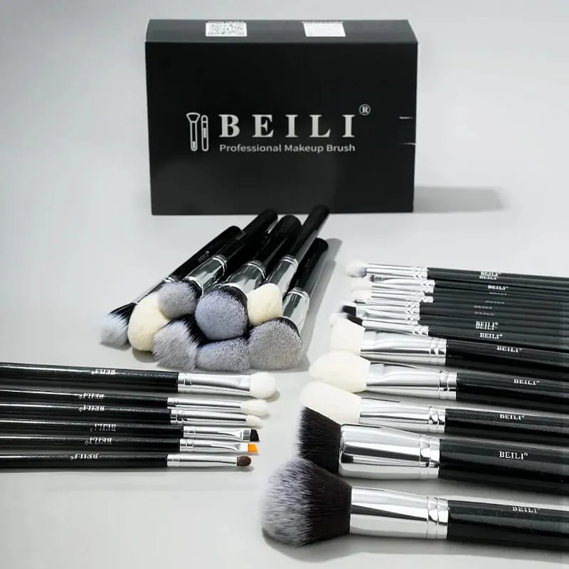 30 PC Premium Professional Makeup Brush Set Natural Goat Hair Foundation Face Powder Blush Cosmetic Brushes — image 2
